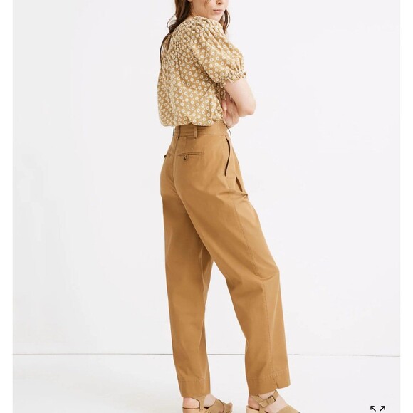 Madewell Pleated Taper Wide-Leg Pants size 2 - Picture 2 of 12